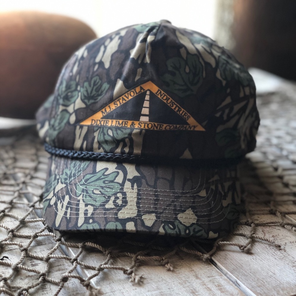 MJ Stavola Ind Dixie Lime & Stone Co Oak Camo Hat